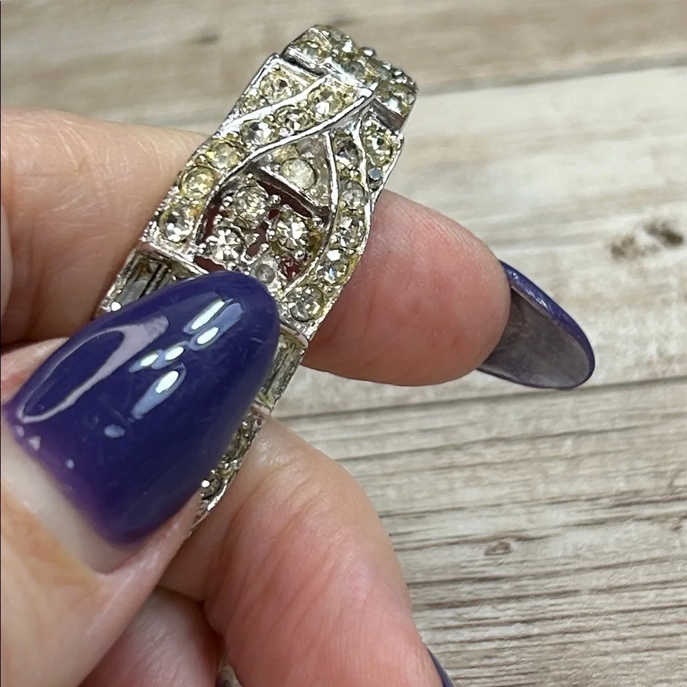 Vintage Ledo Silver Rhinestone Women's Bracelet